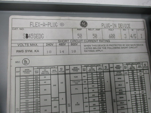 GENERAL ELECTRIC SB45SEDG UNMP