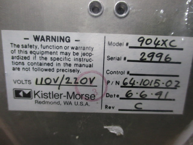 KISTLER-MORSE 64-1015-02 MODEL 904XC NSMP