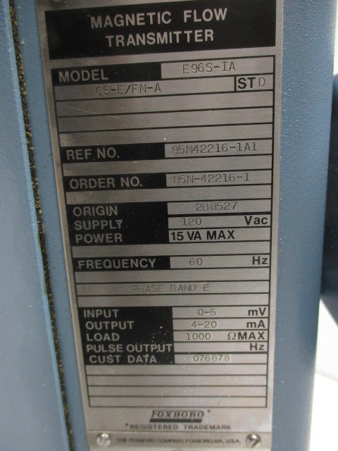FOXBORO E96S-IA-CS-E/FN-A NSNP