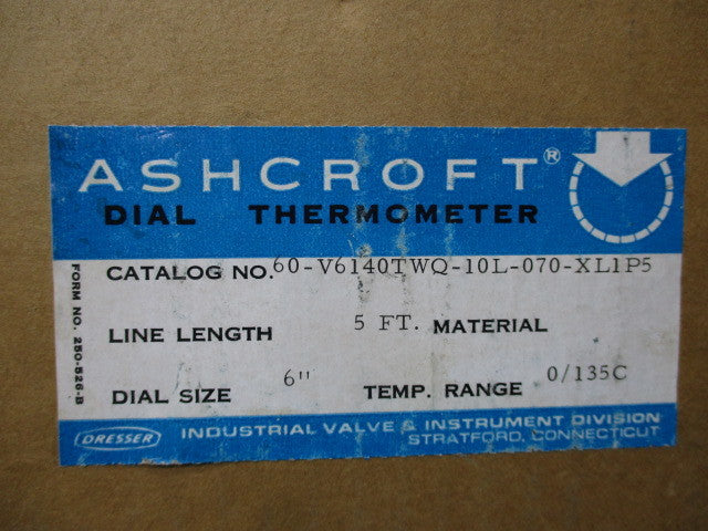 ASHCROFT 60-V6140TWQ-10L-070-XL1P5 NSMP