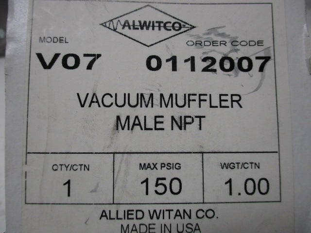 ALWITCO 0112007 MODEL V07 NSMP