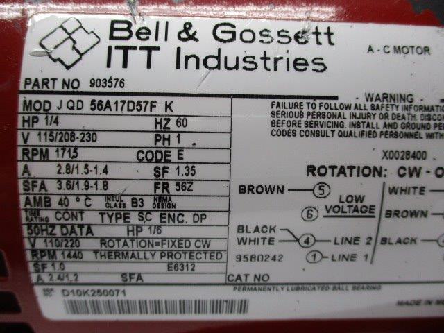 BELL & GOSSETT 903576 (JQD-56A17D57FK) NSNP