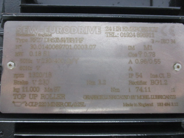 SEW-EURODRIVE RF27DR63M4/BR/HF NSNP