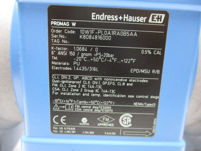 ENDRESS+HAUSER 10W1F-PL0A1RA0B5AA NSNP