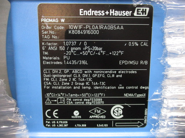 ENDRESS+HAUSER 10W1F-PL0A1RA0B5AA NSMP