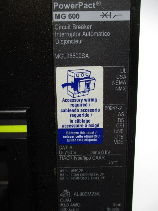 SQUARE D MGL36600SA NSMP