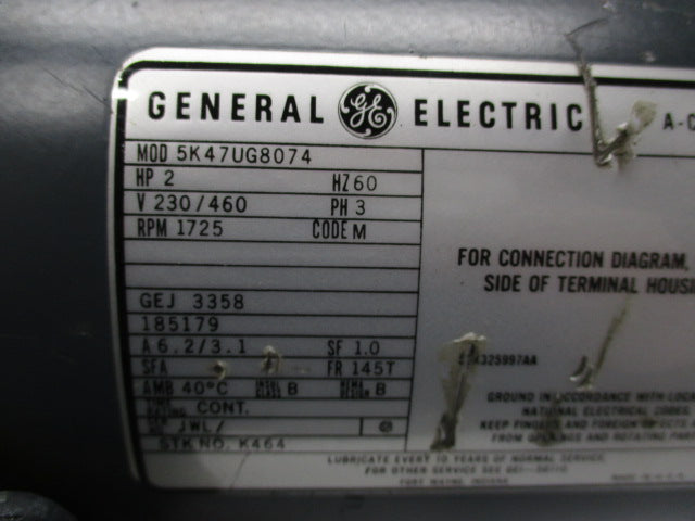 GENERAL ELECTRIC 5K47UG8074 w/1-055-521-00-BFF UNMP
