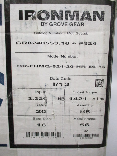 GROVE GEAR GR-FHMQ-824-20-HR-56-16 (GR8240553.16) NSMP