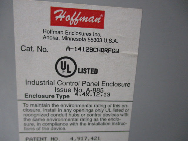 HOFFMAN A-14128CHQRFGW NSNP
