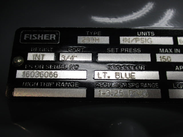 FISHER 299H NSNP
