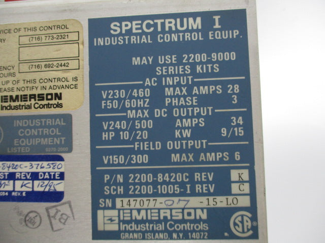EMERSON 2200-8420C UNMP