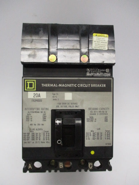SQUARE D FA34020 UNMP