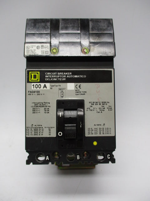 SQUARE D FA34100 NSNP