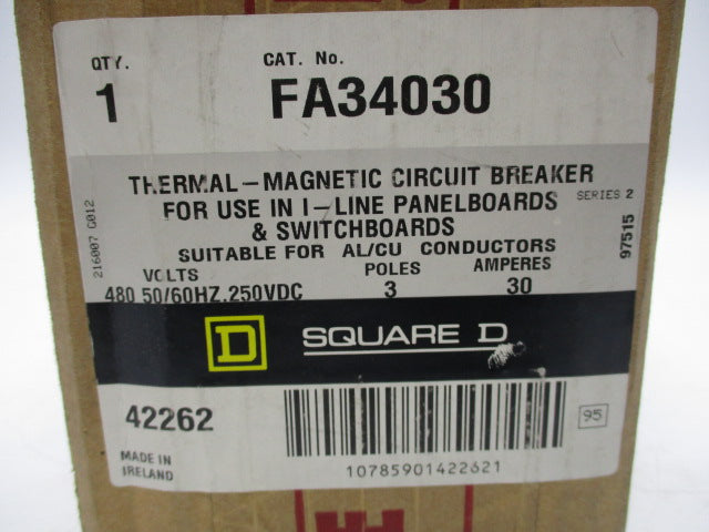 SQUARE D FA34030 30A 480V NSFS
