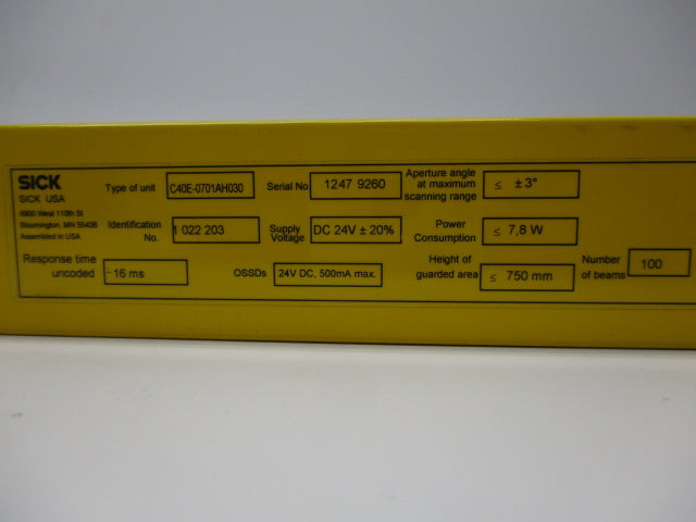SICK C40E-0701AH030 SOFTWARE V01.01 NSNP