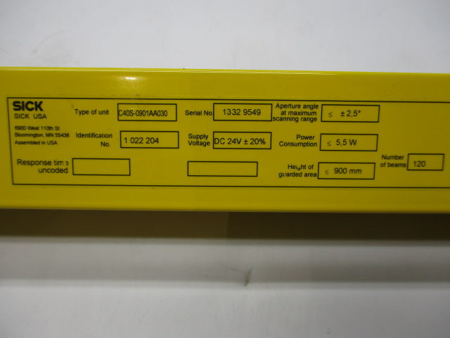 SICK C40S-0901AA030 (AS PICTURED) NSNP