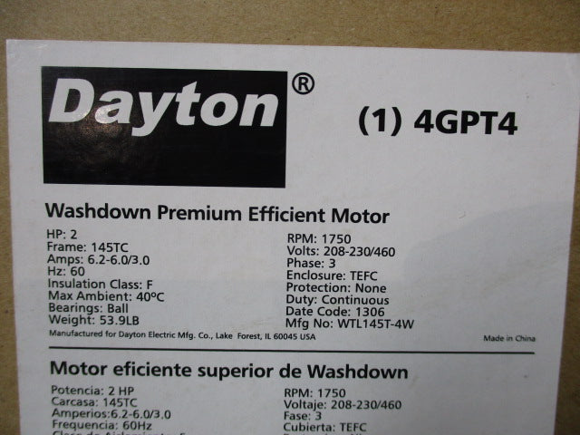 DAYTON 4GPT4 NSMP