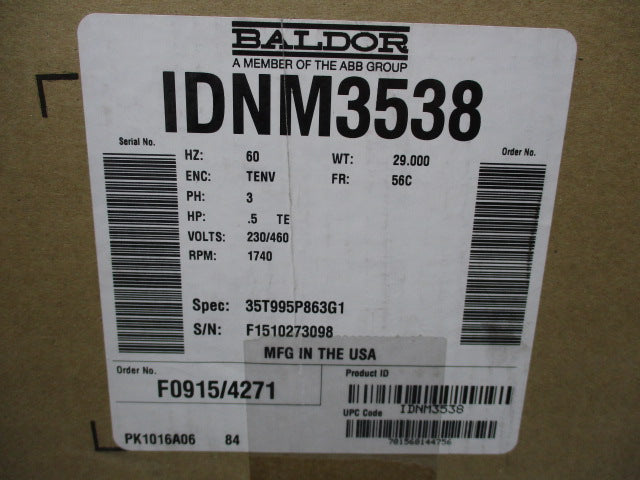BALDOR IDNM3538 NSMP