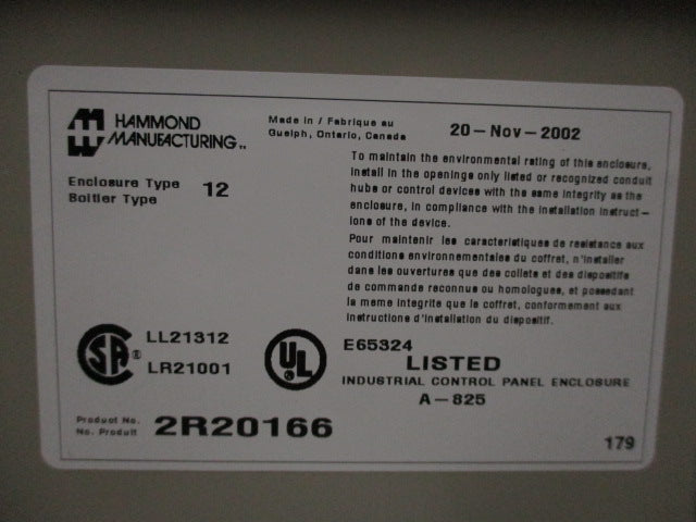 HAMMOND 2R20166 NSMP