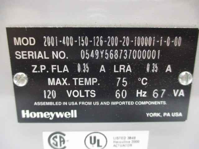 HONEYWELL 2001-400-150-126-200-20-100001-1-0-00 NSNP