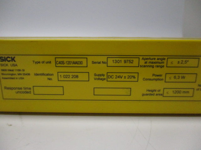 SICK C40S-1201AA030 (AS PICTURED) NSNP