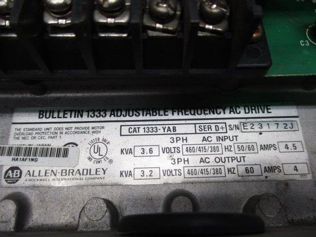 ALLEN BRADLEY 1333-YAB SER. D+ UNMP