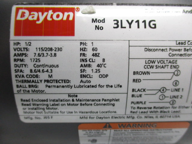 DAYTON 3LY11G NSMP