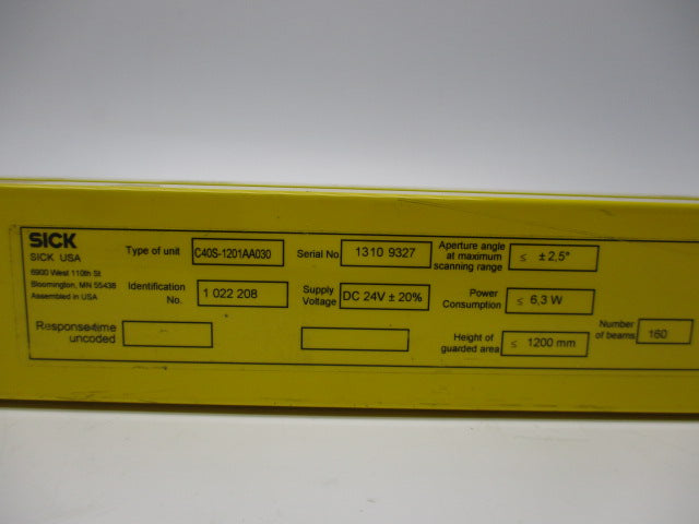 SICK C40S-1201AA030 SOFTWARE V01.00 NSNP