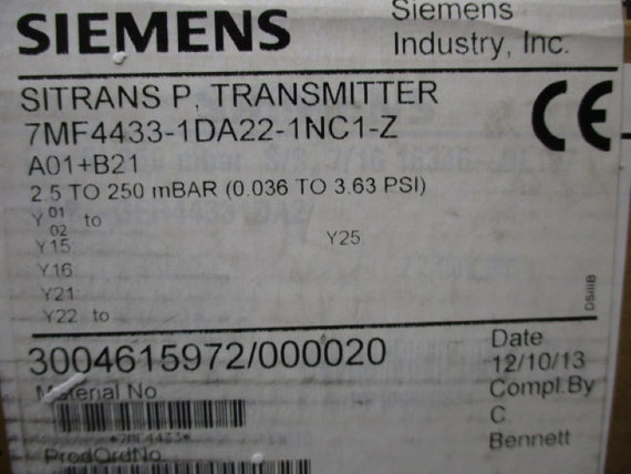 SIEMENS 7MF4433-1DA22-1NC1-Z NSMP