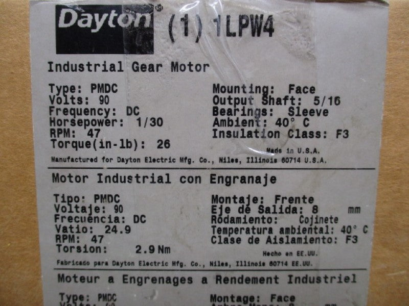 DAYTON 1LPW4 NSMP