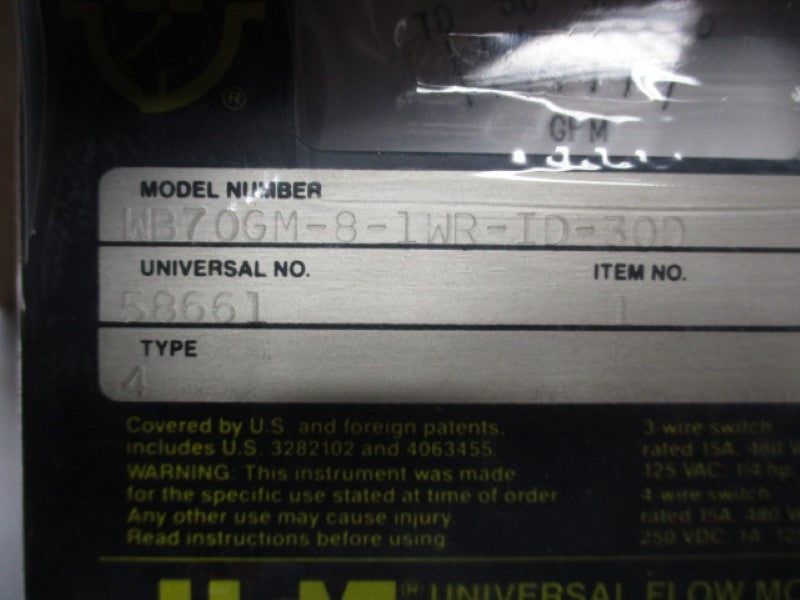 UFM WB70GM-8-1WR-ID-30D NSNP