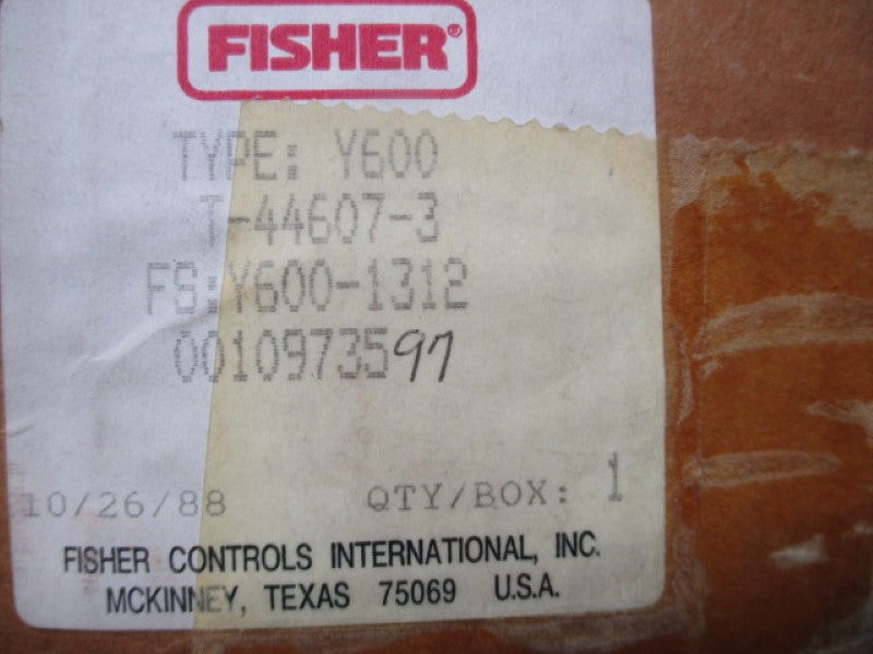 FISHER Y600 (Y600-1312) NSMP