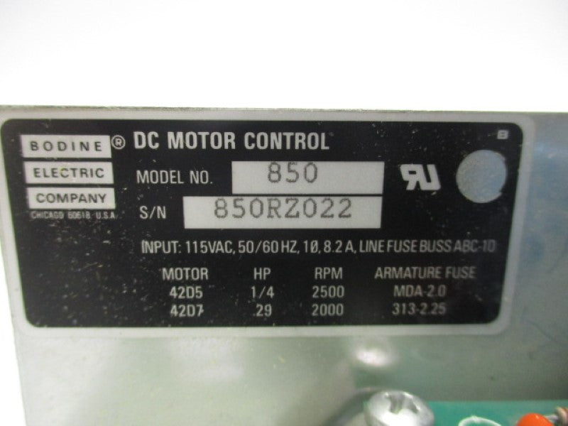 BODINE MODEL 850 UNMP
