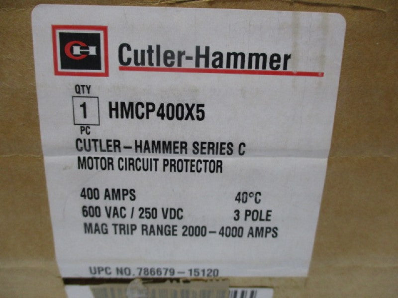 CUTLER HAMMER HMCP400X5 NSMP