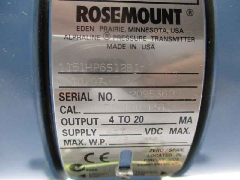ROSEMOUNT 1151HP6S12B1 NSMP