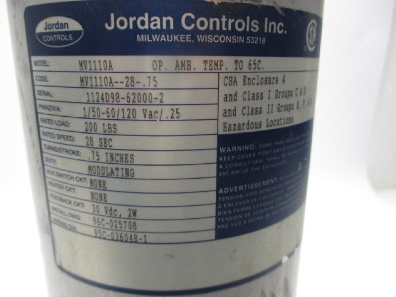 JORDAN CONTROLS MV1110A UNMP
