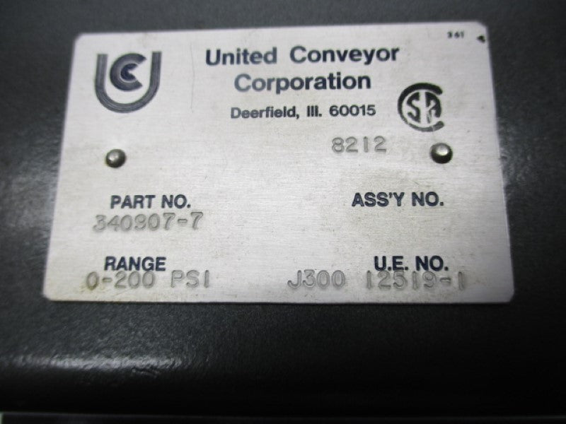 UNITED ELECTRIC TYPE J300 MODEL 8212 12519-1 NSNP