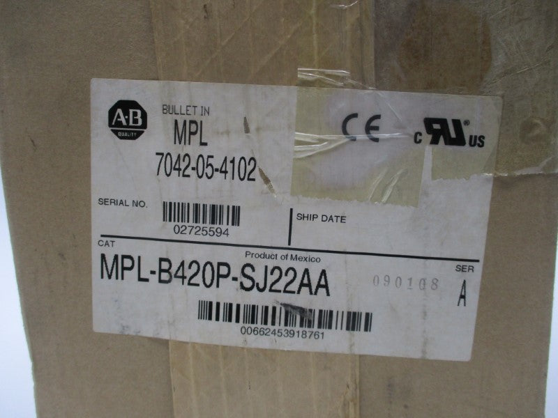 ALLEN BRADLEY MPL-B420P-SJ22AA SER. A NSFS