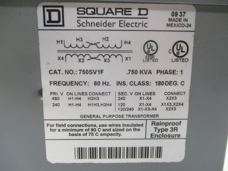 SQUARE D 750SV1F 240/480V NSMP