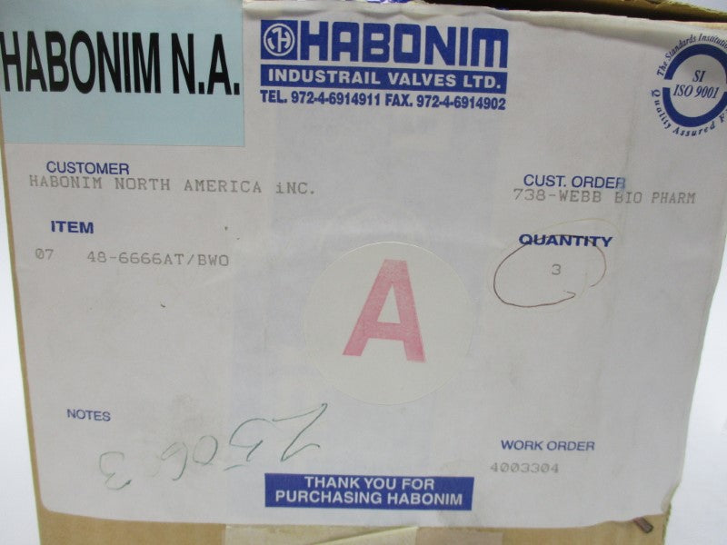 HABONIM 07 48-6666AT/BWO (QTY 3) NSMP