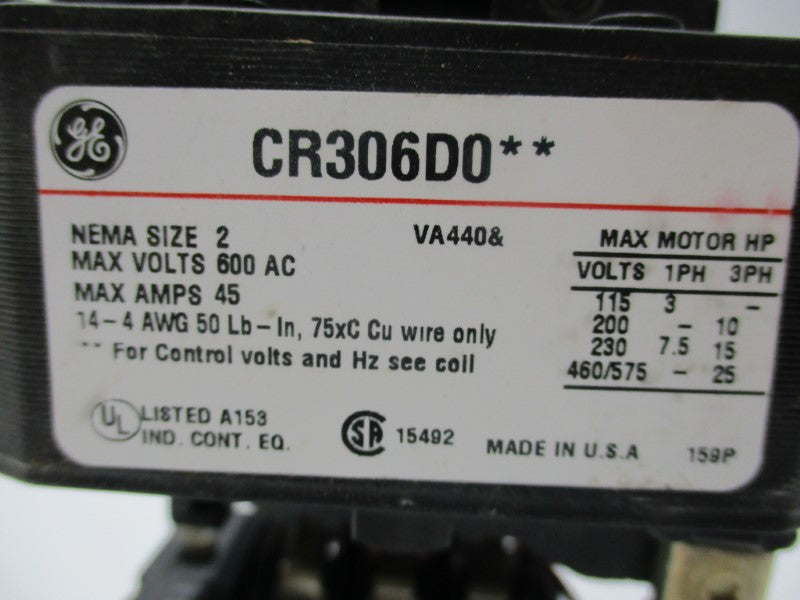 GENERAL ELECTRIC CR306D004 NSMP