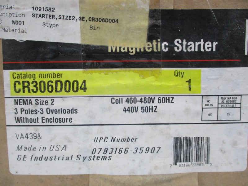 GENERAL ELECTRIC CR306D004 NSMP