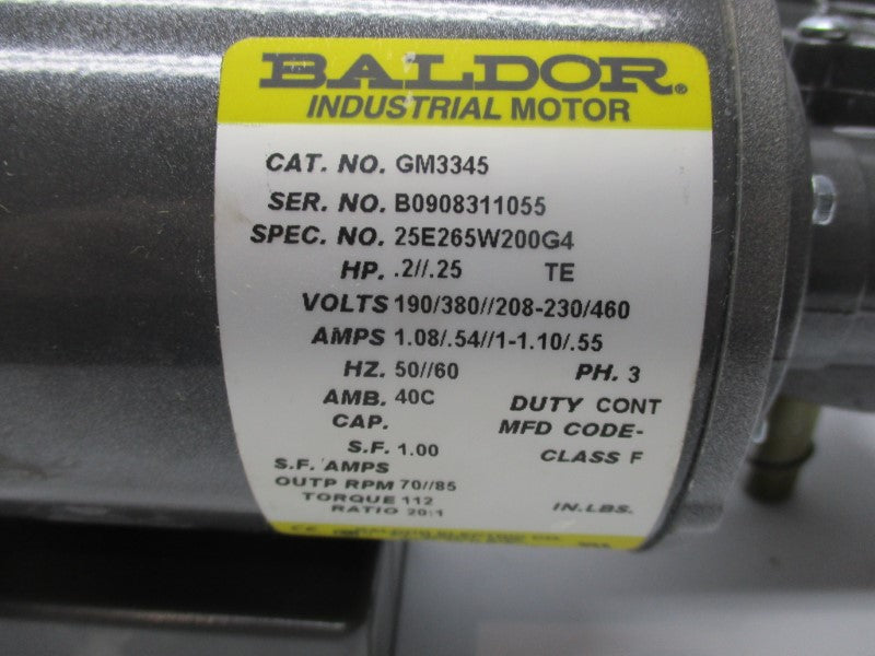 BALDOR GM3345 NSMP