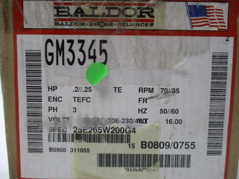 BALDOR GM3345 NSMP