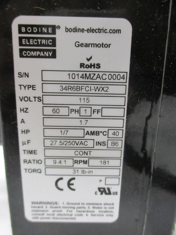 BODINE 34R6BFCI-WX2 (1014MZ) NSMP