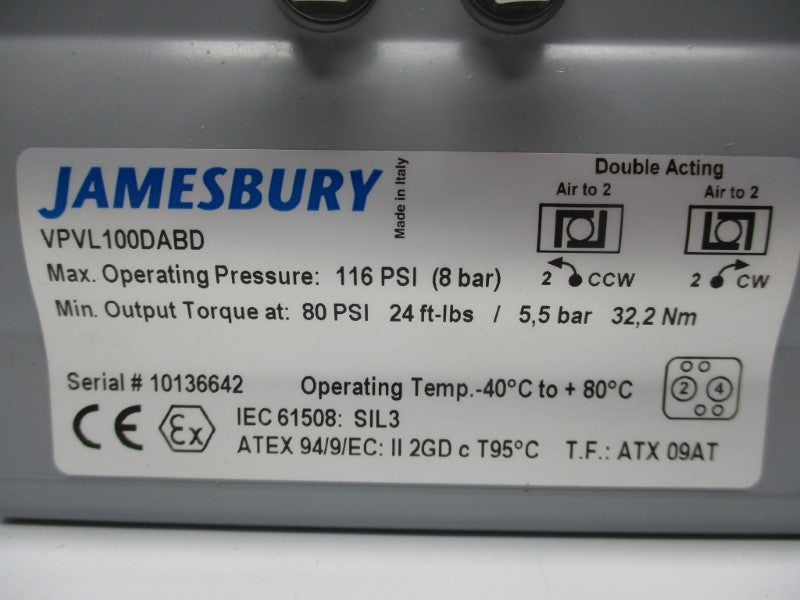 JAMESBURY VPVL100ABD NSMP
