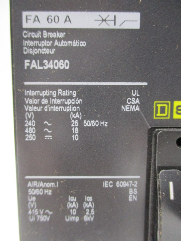 SQUARE D FAL34060 60A (GREEN) NSMP