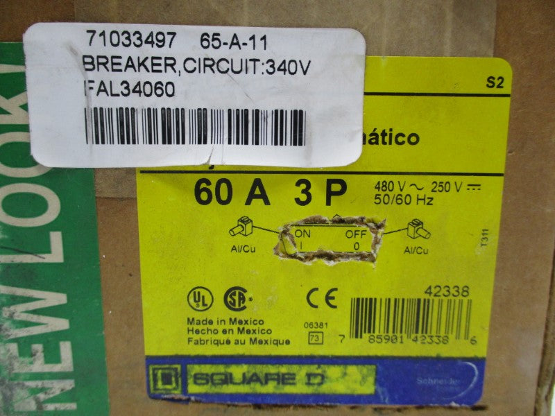 SQUARE D FAL34060 60A (GREEN) NSMP