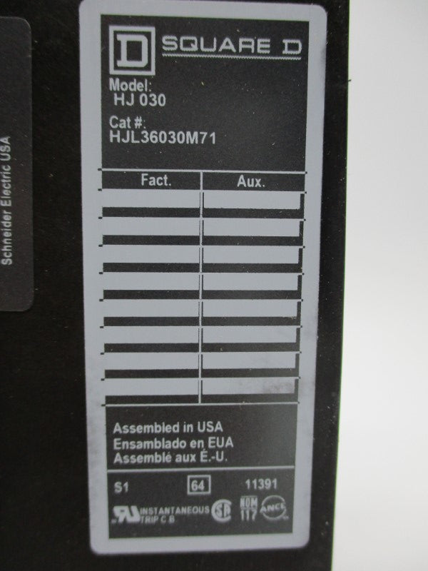 SQUARE D HJL36030M71 30A NSNP