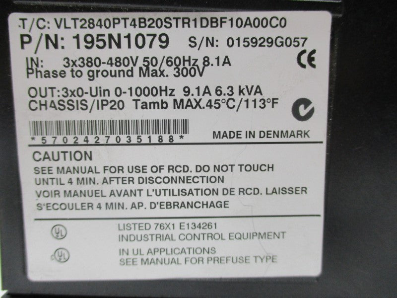 DANFOSS 195N1079 UNMP